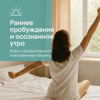 Раннее пробуждение и осознанное утро: ключ к продуктивности и внутреннему балансу